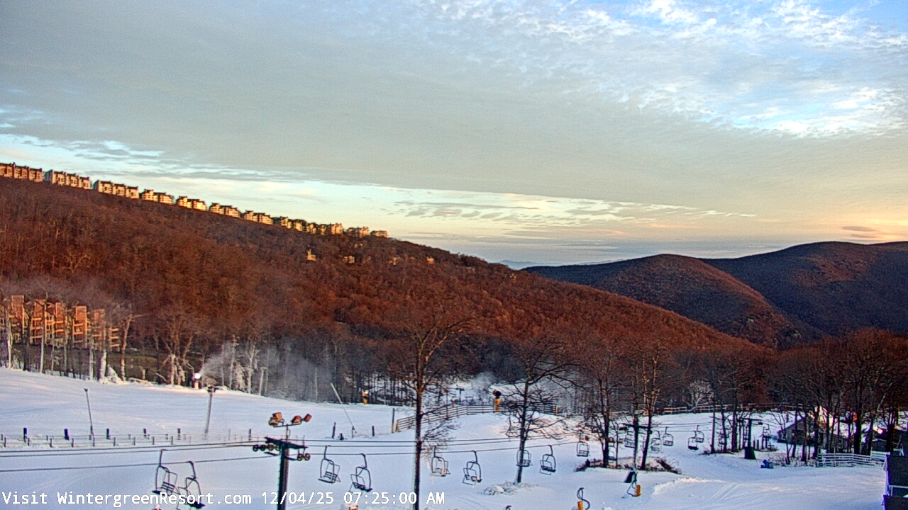 Thumbnail for current weather camera view from Wintergreen Mtn. at 3600 ft. elev. in Roseland, Virginia