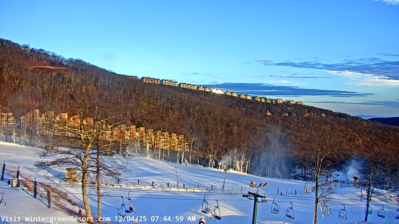 Thumbnail for current weather camera view from Wintergreen Mtn. at 3600 ft. elev. in Roseland, Virginia