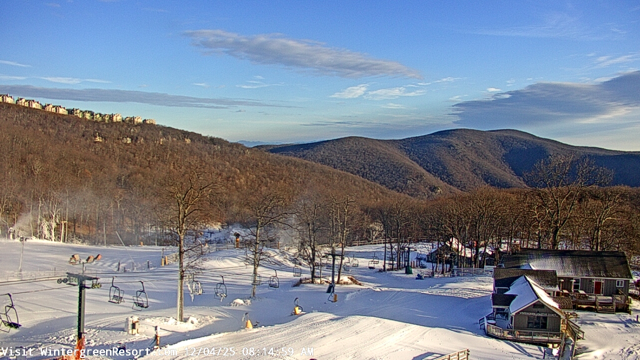 Thumbnail for current weather camera view from Wintergreen Mtn. at 3600 ft. elev. in Roseland, Virginia