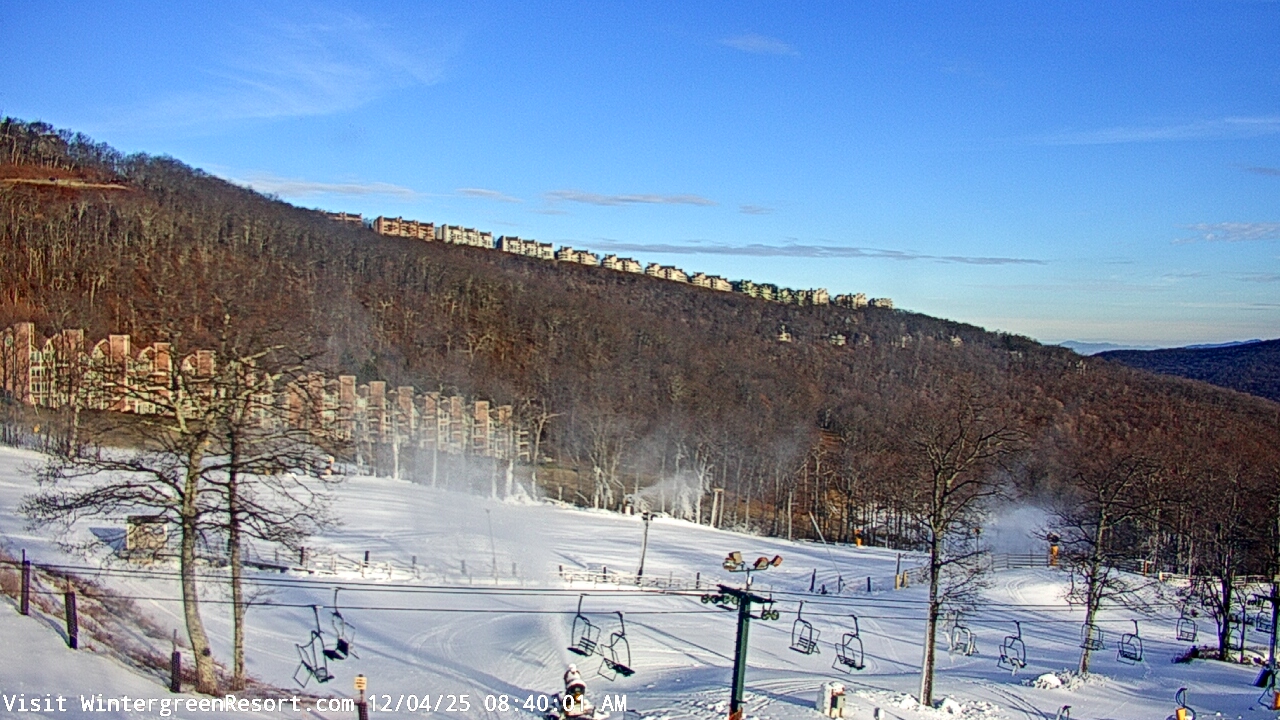 Thumbnail for current weather camera view from Wintergreen Mtn. at 3600 ft. elev. in Roseland, Virginia