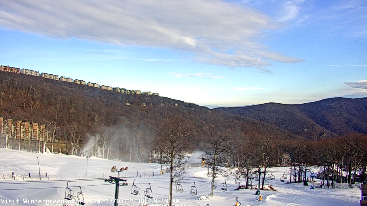 Thumbnail for current weather camera view from Wintergreen Mtn. at 3600 ft. elev. in Roseland, Virginia