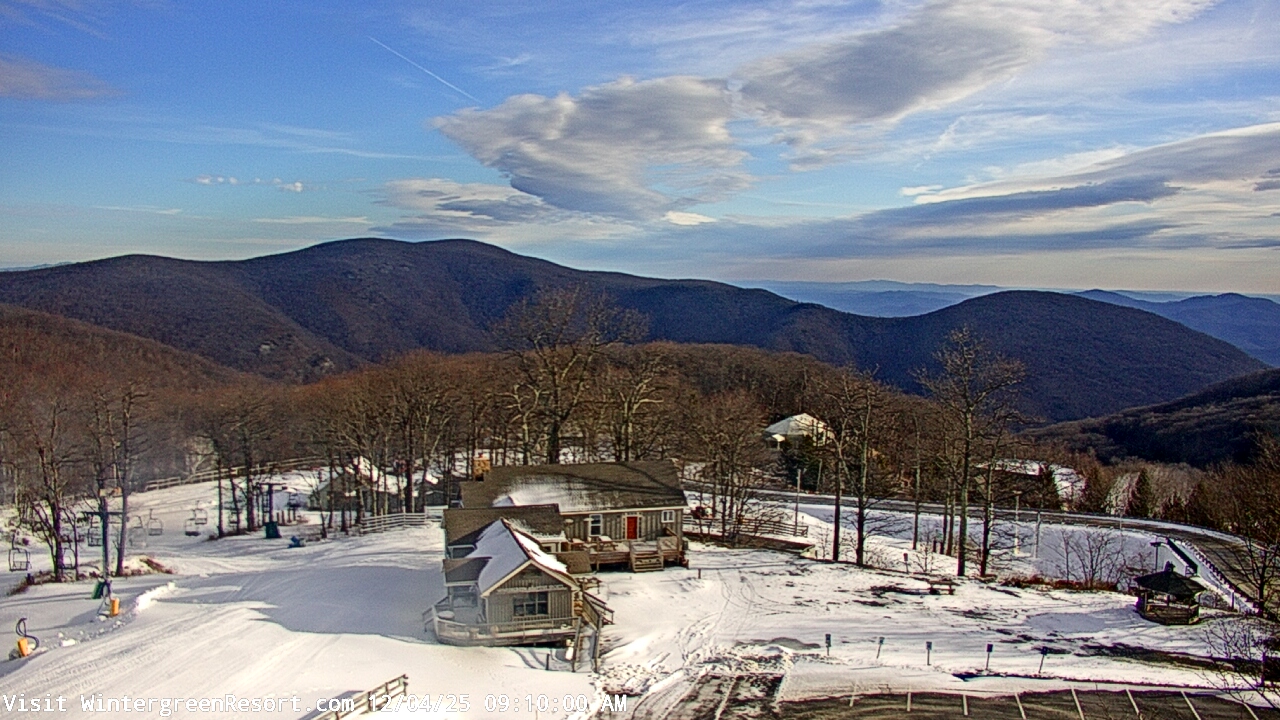 Thumbnail for current weather camera view from Wintergreen Mtn. at 3600 ft. elev. in Roseland, Virginia