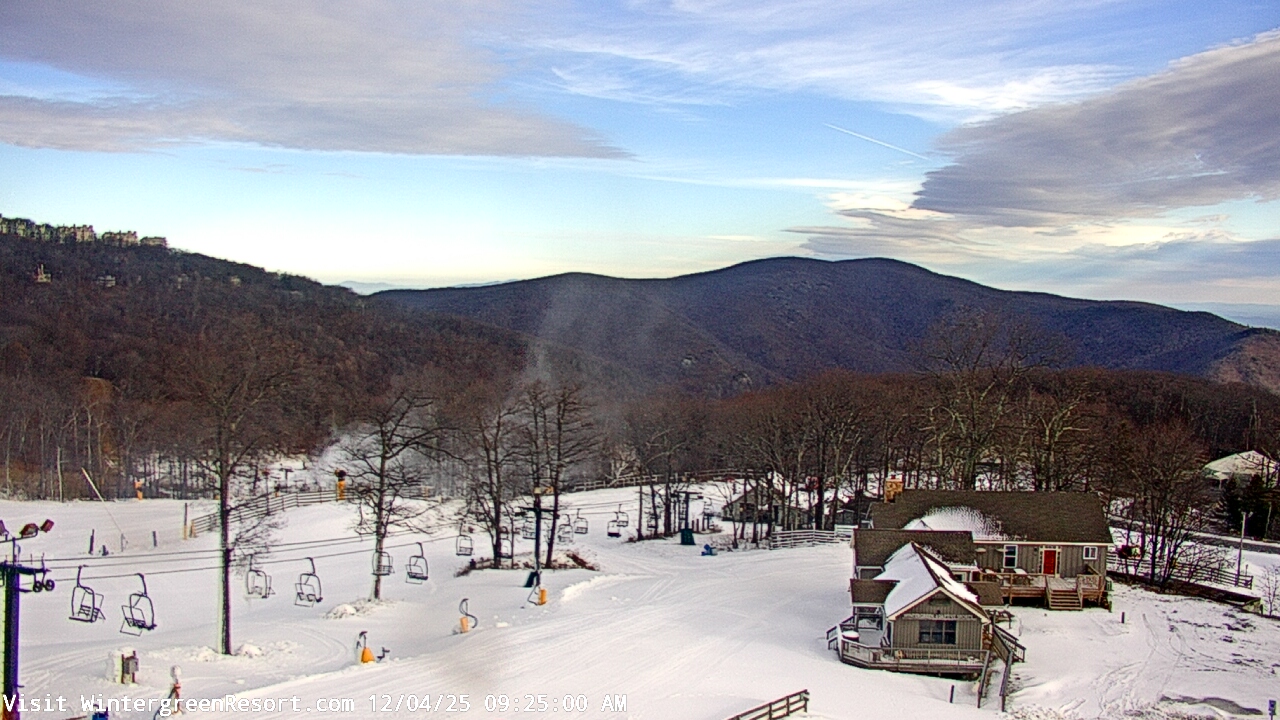 Thumbnail for current weather camera view from Wintergreen Mtn. at 3600 ft. elev. in Roseland, Virginia