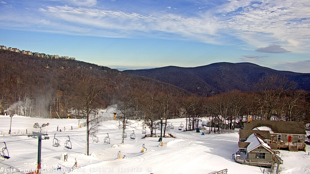 Thumbnail for current weather camera view from Wintergreen Mtn. at 3600 ft. elev. in Roseland, Virginia