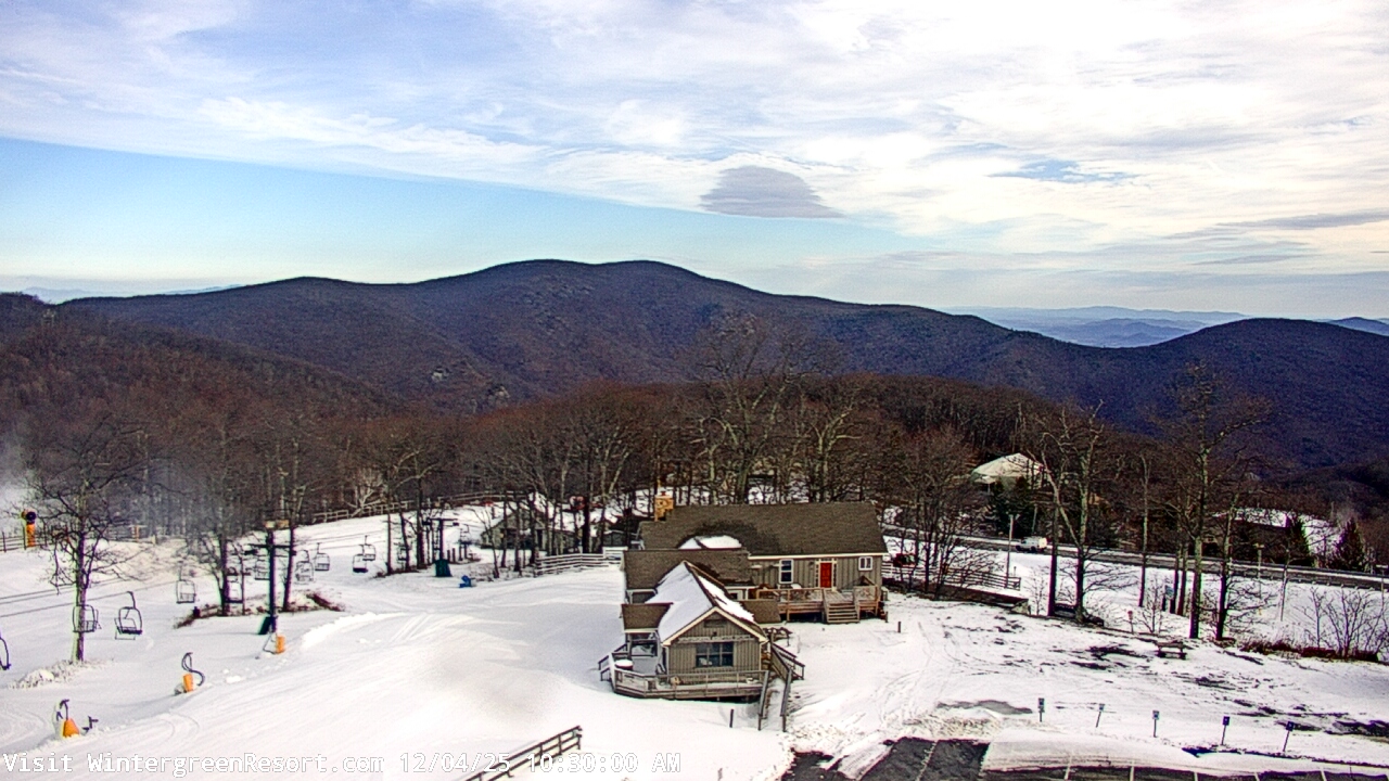 Thumbnail for current weather camera view from Wintergreen Mtn. at 3600 ft. elev. in Roseland, Virginia