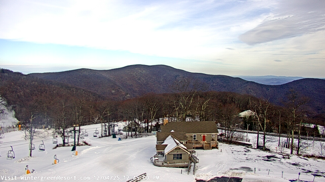 Thumbnail for current weather camera view from Wintergreen Mtn. at 3600 ft. elev. in Roseland, Virginia