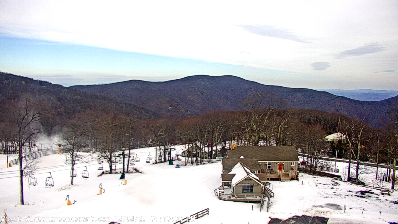 Thumbnail for current weather camera view from Wintergreen Mtn. at 3600 ft. elev. in Roseland, Virginia