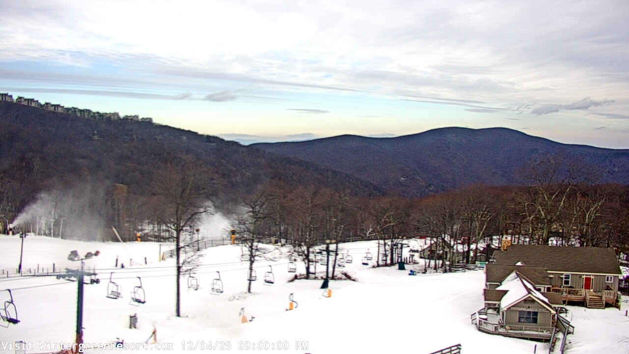 Thumbnail for current weather camera view from Wintergreen Mtn. at 3600 ft. elev. in Roseland, Virginia