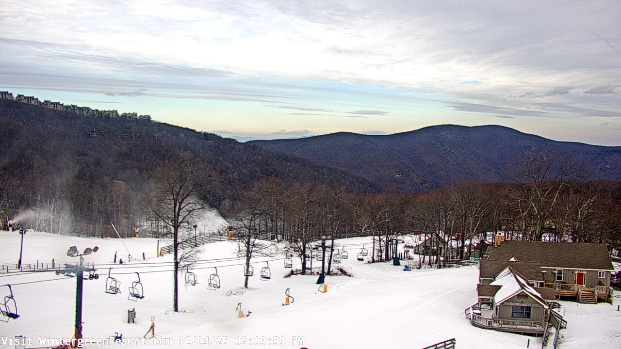 Thumbnail for current weather camera view from Wintergreen Mtn. at 3600 ft. elev. in Roseland, Virginia