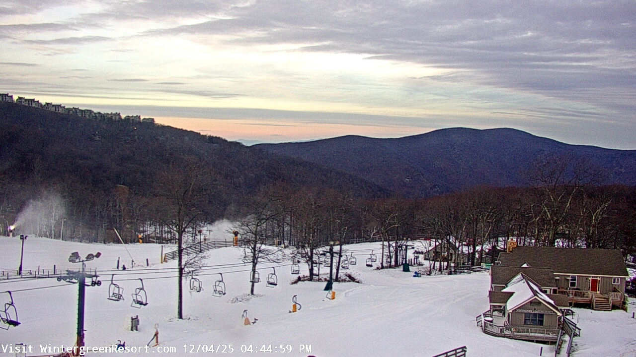 Thumbnail for current weather camera view from Wintergreen Mtn. at 3600 ft. elev. in Roseland, Virginia