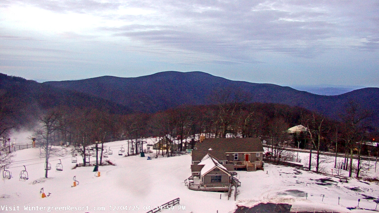 Thumbnail for current weather camera view from Wintergreen Mtn. at 3600 ft. elev. in Roseland, Virginia