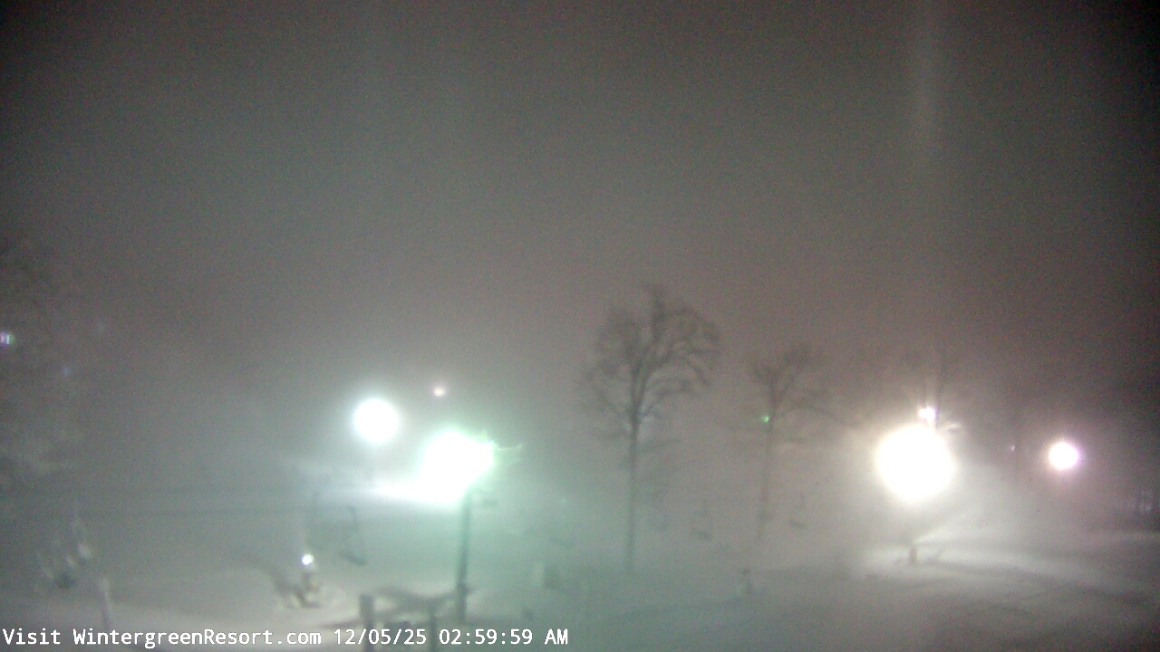 Thumbnail for current weather camera view from Wintergreen Mtn. at 3600 ft. elev. in Roseland, Virginia