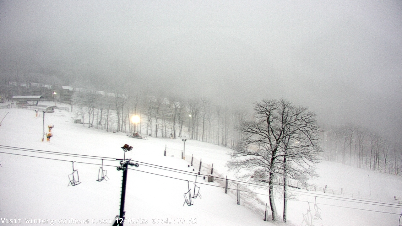 Thumbnail for current weather camera view from Wintergreen Mtn. at 3600 ft. elev. in Roseland, Virginia