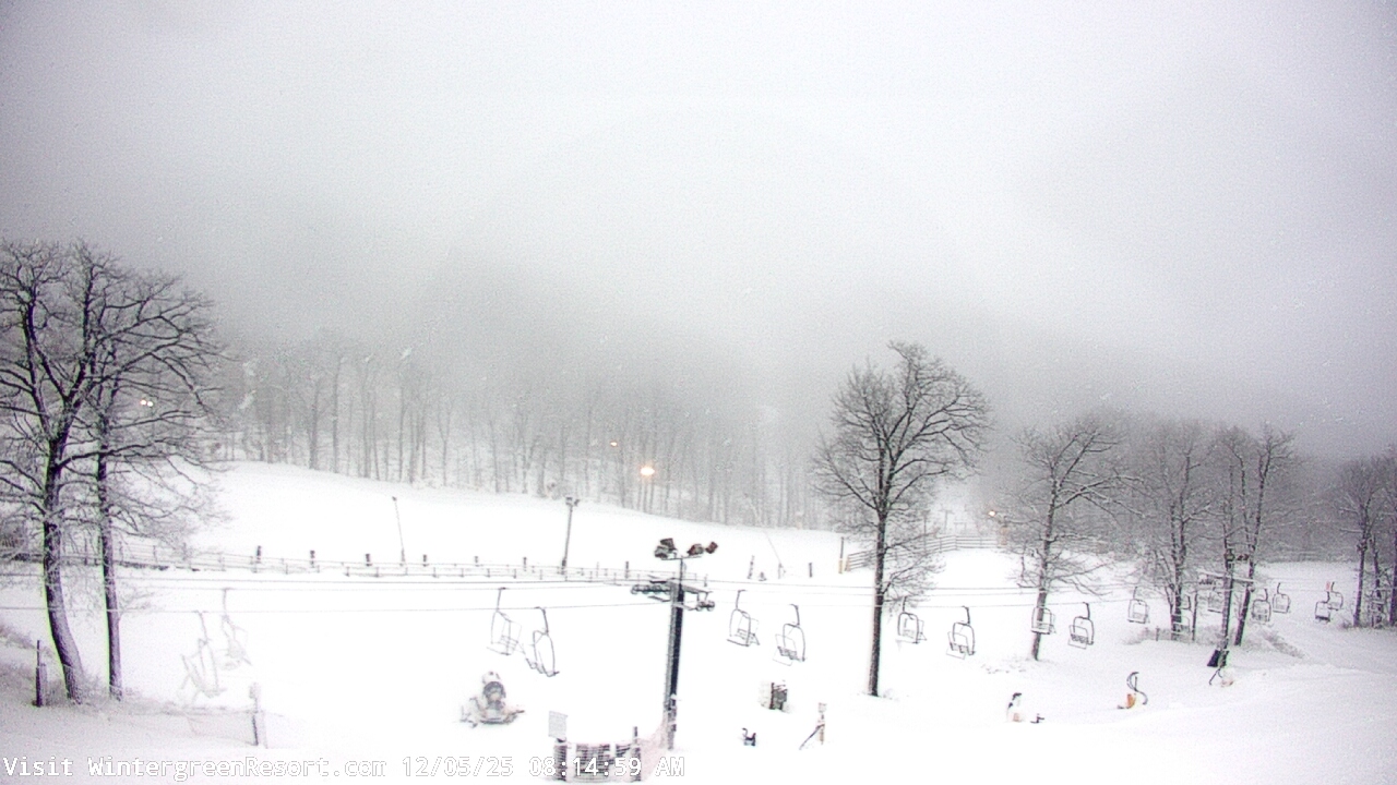 Thumbnail for current weather camera view from Wintergreen Mtn. at 3600 ft. elev. in Roseland, Virginia