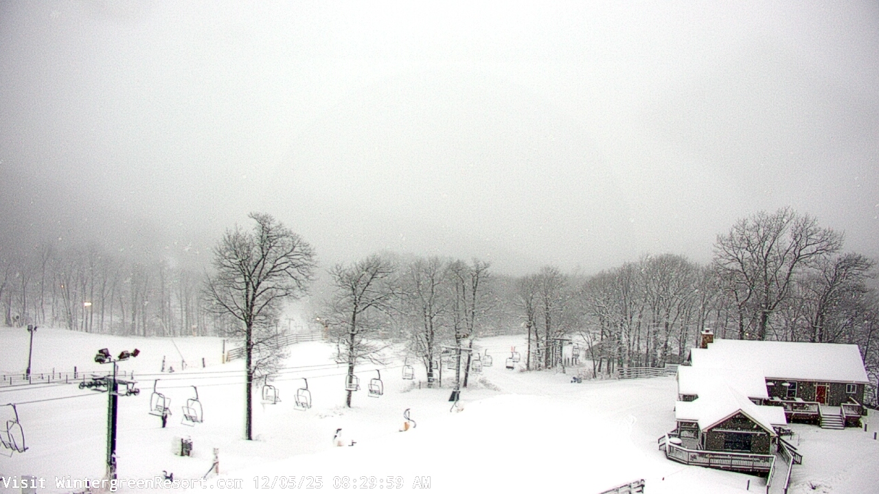 Thumbnail for current weather camera view from Wintergreen Mtn. at 3600 ft. elev. in Roseland, Virginia