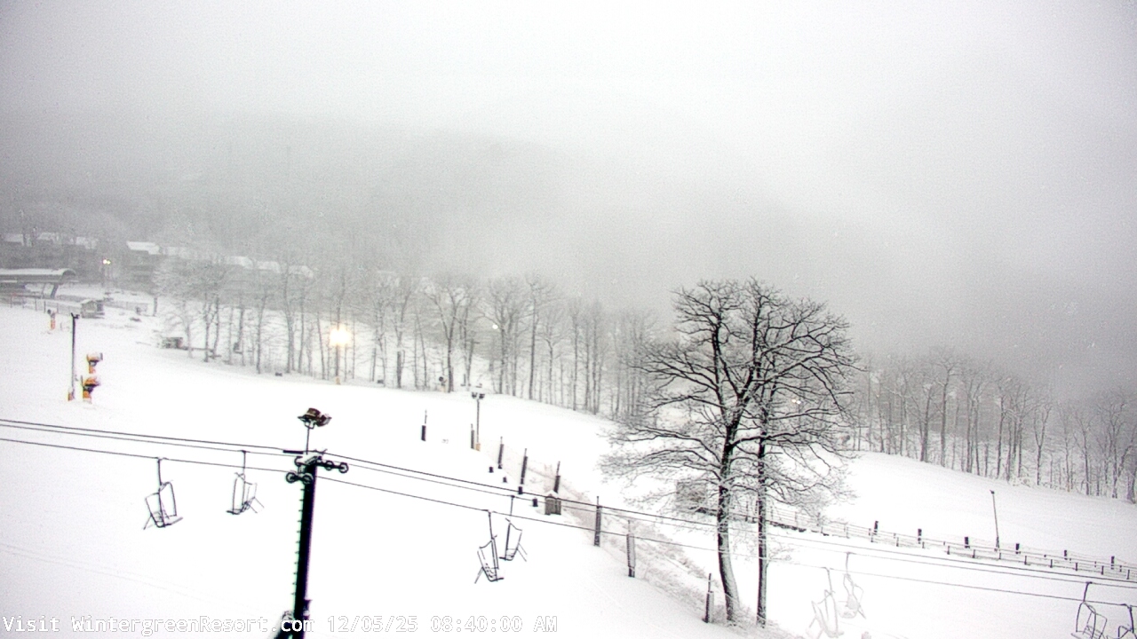 Thumbnail for current weather camera view from Wintergreen Mtn. at 3600 ft. elev. in Roseland, Virginia