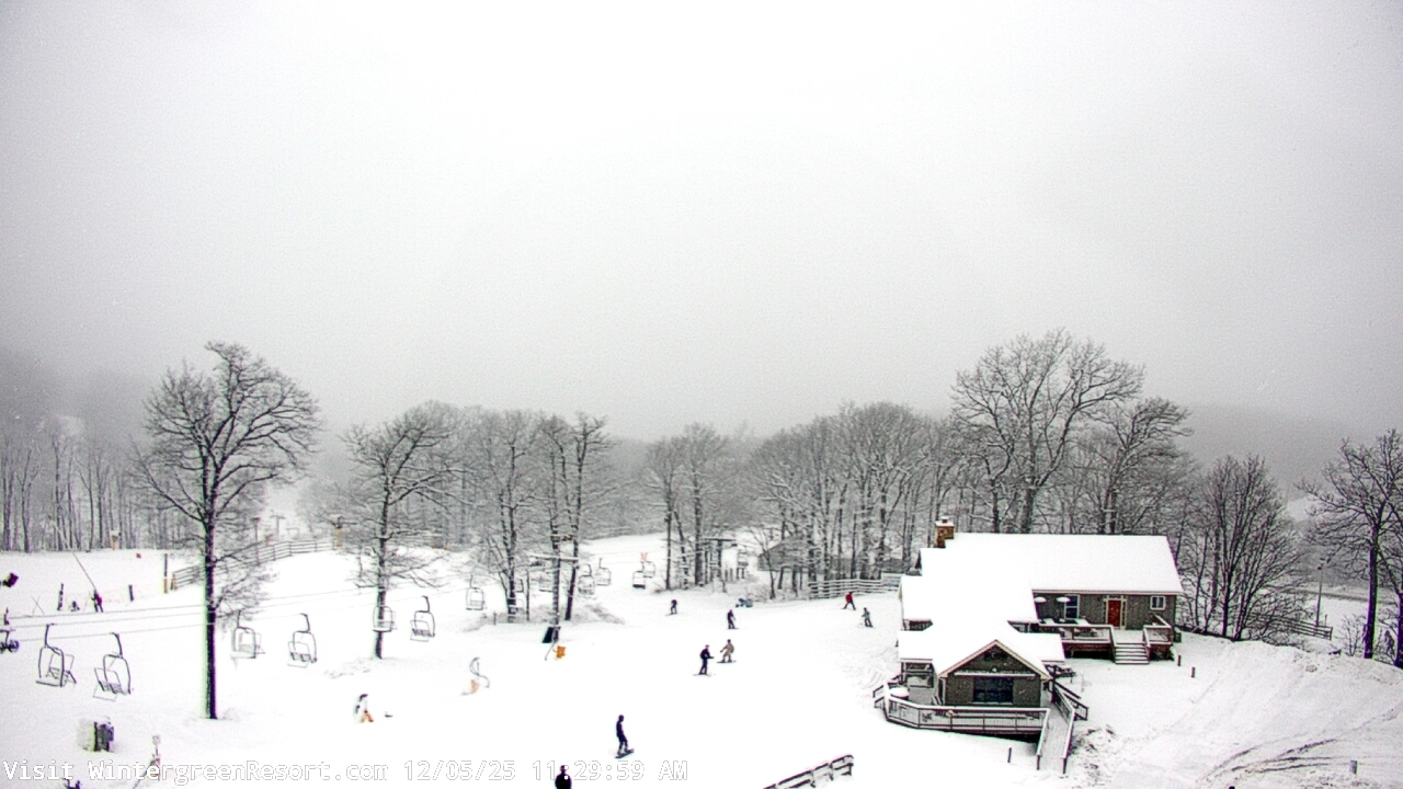Thumbnail for current weather camera view from Wintergreen Mtn. at 3600 ft. elev. in Roseland, Virginia