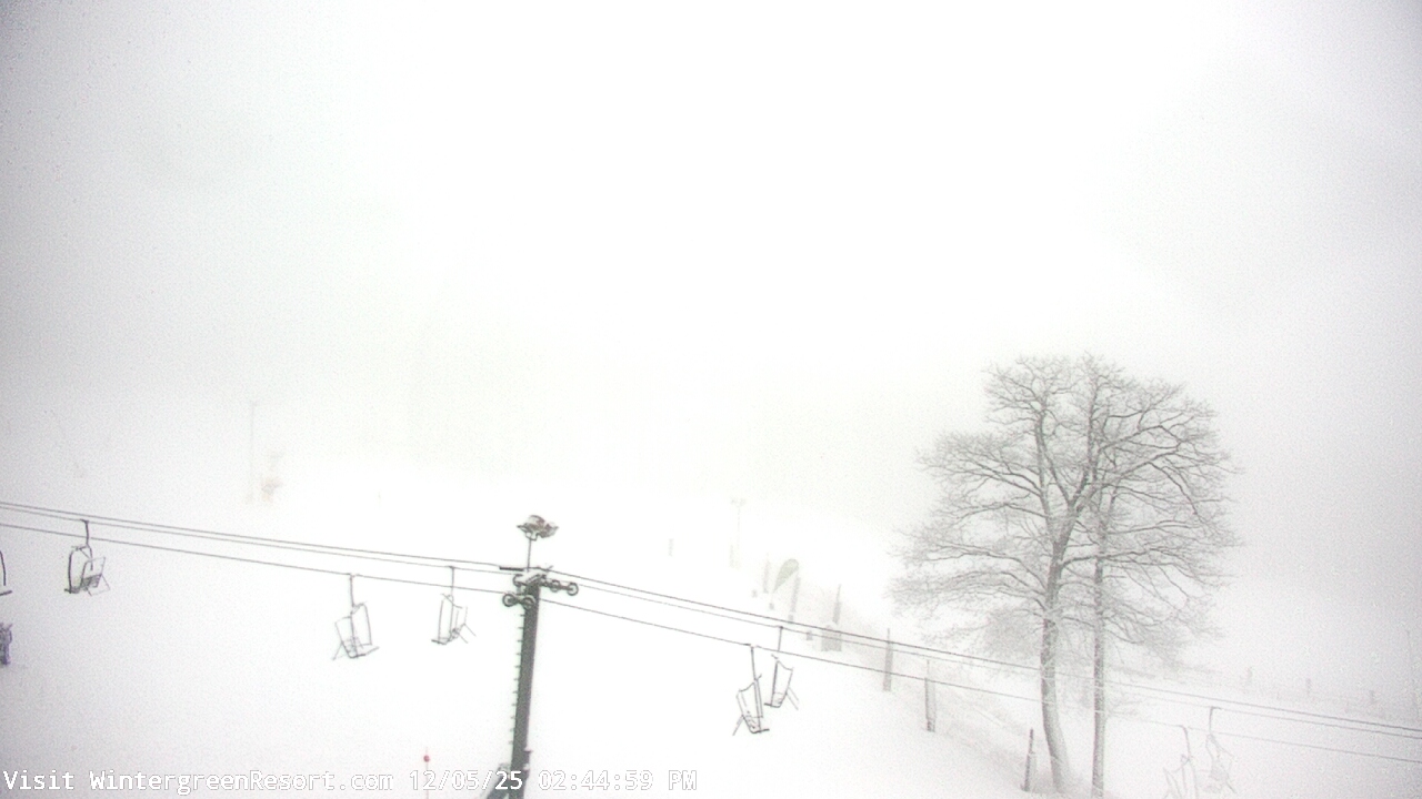 Thumbnail for current weather camera view from Wintergreen Mtn. at 3600 ft. elev. in Roseland, Virginia