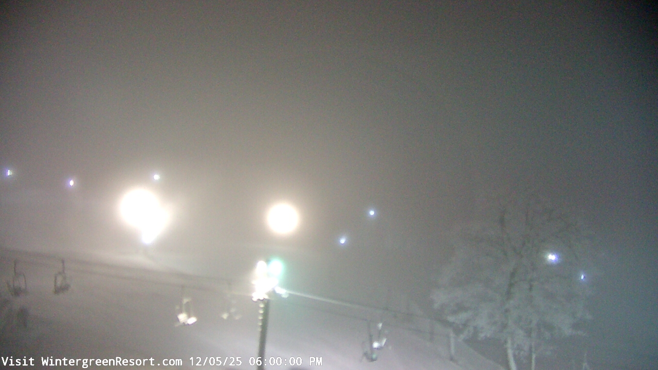 Thumbnail for current weather camera view from Wintergreen Mtn. at 3600 ft. elev. in Roseland, Virginia