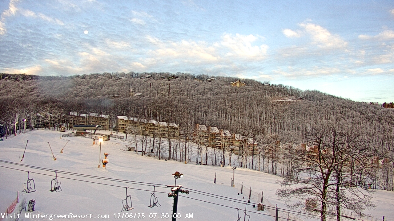 Thumbnail for current weather camera view from Wintergreen Mtn. at 3600 ft. elev. in Roseland, Virginia