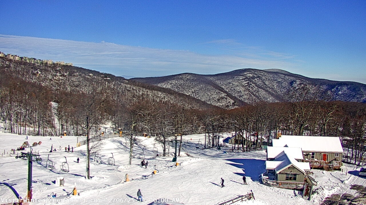 Thumbnail for current weather camera view from Wintergreen Mtn. at 3600 ft. elev. in Roseland, Virginia