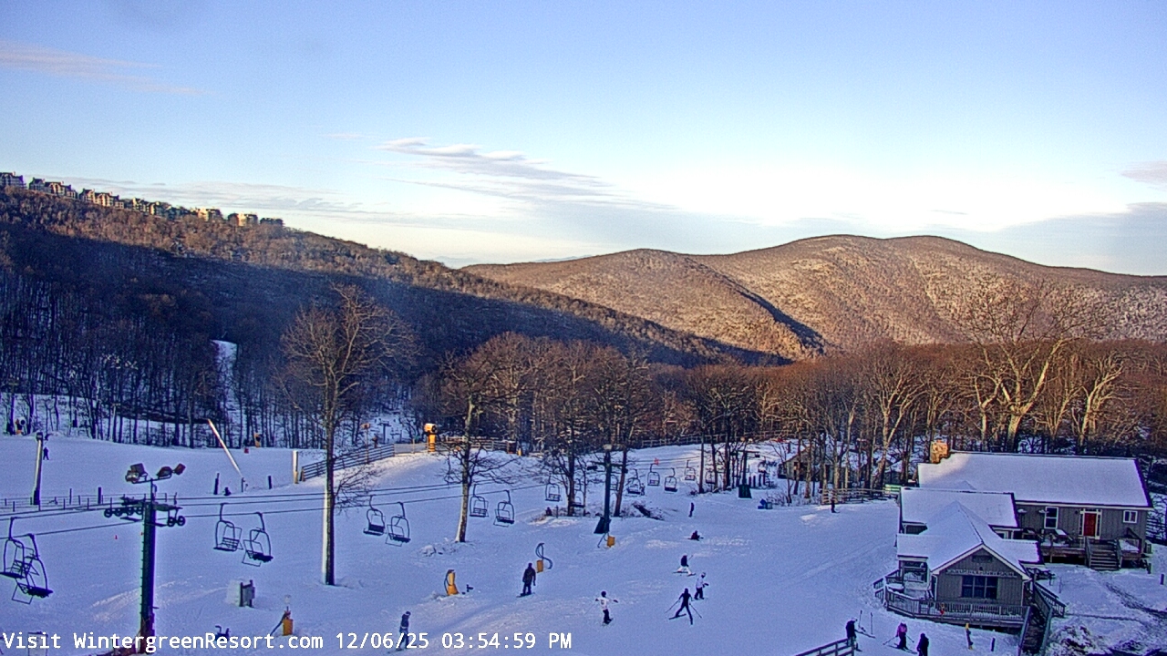 Thumbnail for current weather camera view from Wintergreen Mtn. at 3600 ft. elev. in Roseland, Virginia