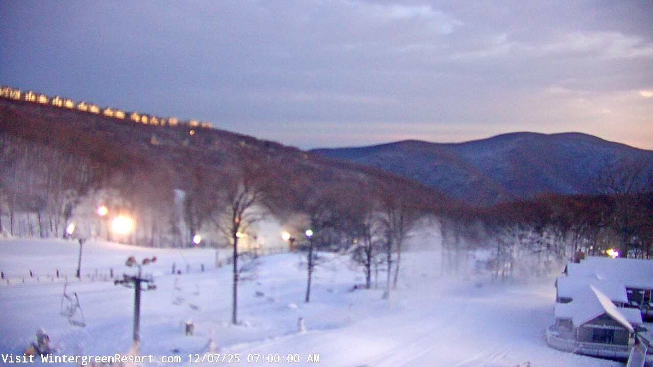 Thumbnail for current weather camera view from Wintergreen Mtn. at 3600 ft. elev. in Roseland, Virginia