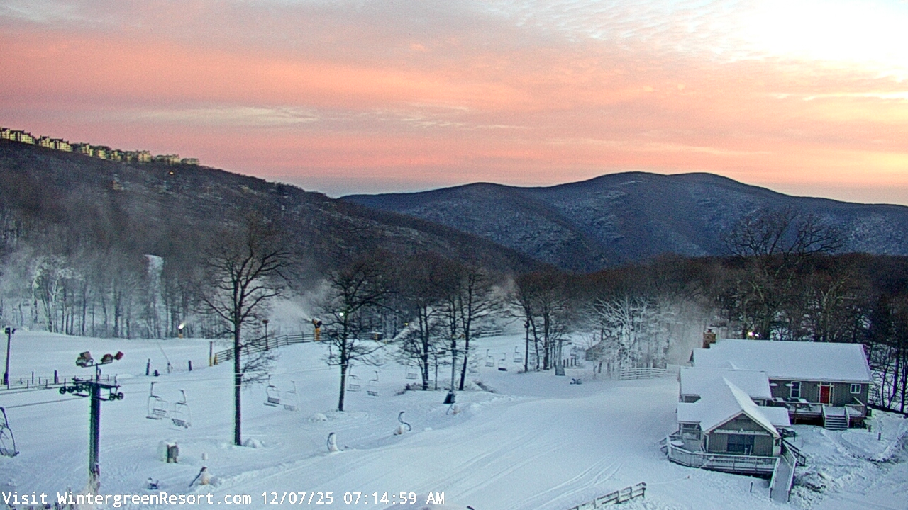 Thumbnail for current weather camera view from Wintergreen Mtn. at 3600 ft. elev. in Roseland, Virginia
