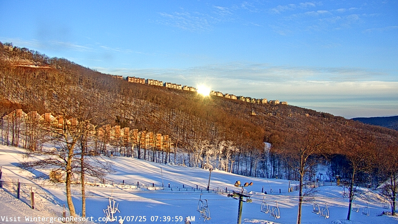 Thumbnail for current weather camera view from Wintergreen Mtn. at 3600 ft. elev. in Roseland, Virginia