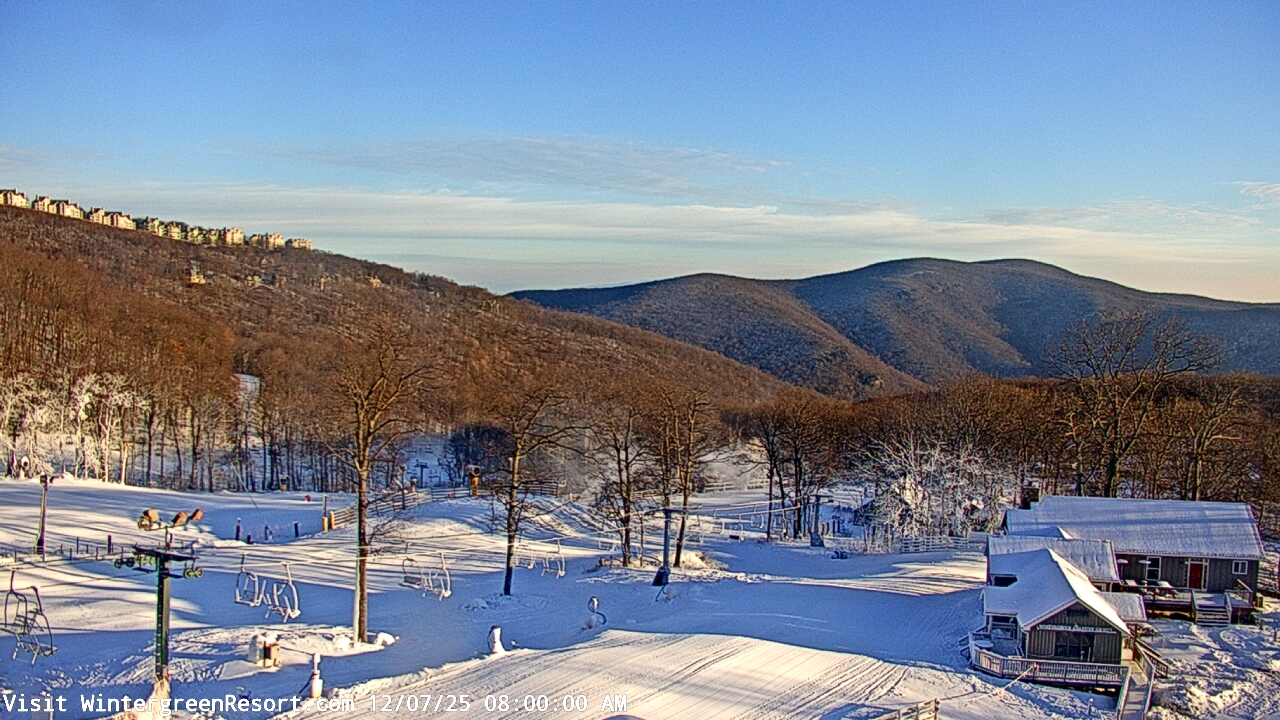 Thumbnail for current weather camera view from Wintergreen Mtn. at 3600 ft. elev. in Roseland, Virginia