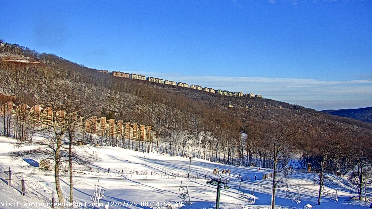 Thumbnail for current weather camera view from Wintergreen Mtn. at 3600 ft. elev. in Roseland, Virginia