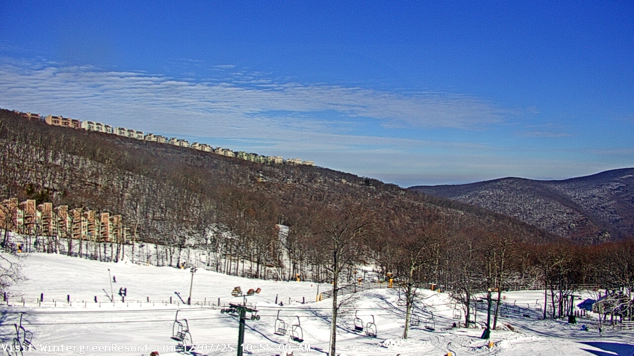 Thumbnail for current weather camera view from Wintergreen Mtn. at 3600 ft. elev. in Roseland, Virginia