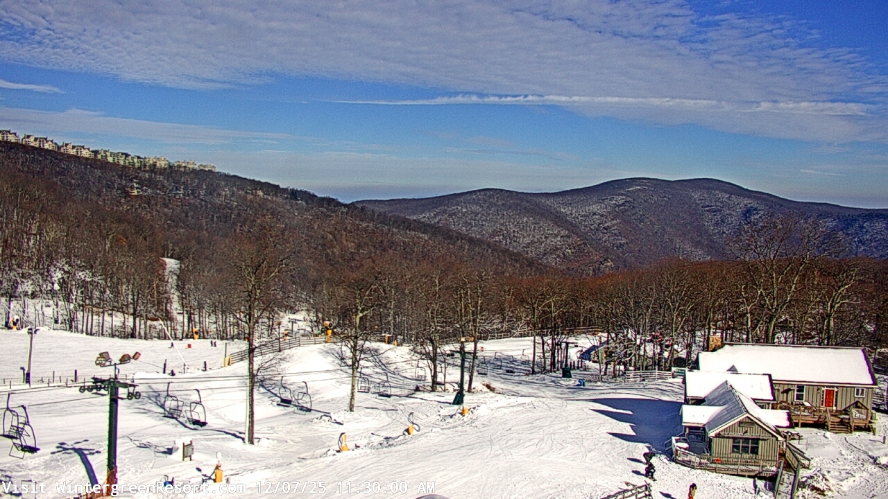 Thumbnail for current weather camera view from Wintergreen Mtn. at 3600 ft. elev. in Roseland, Virginia