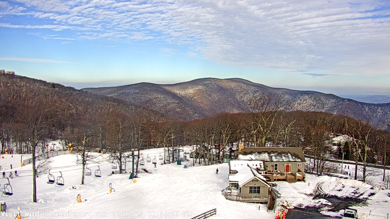 Thumbnail for current weather camera view from Wintergreen Mtn. at 3600 ft. elev. in Roseland, Virginia