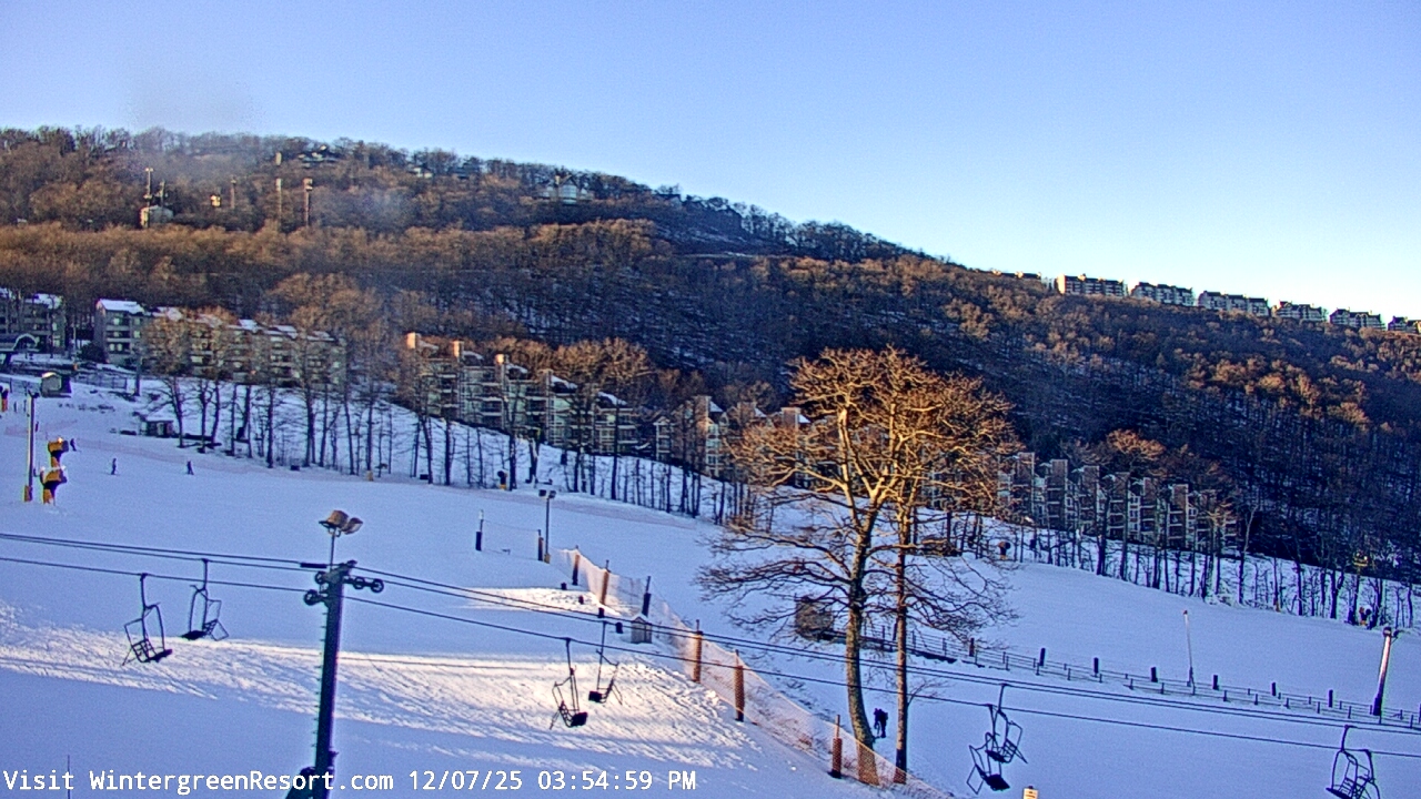 Thumbnail for current weather camera view from Wintergreen Mtn. at 3600 ft. elev. in Roseland, Virginia