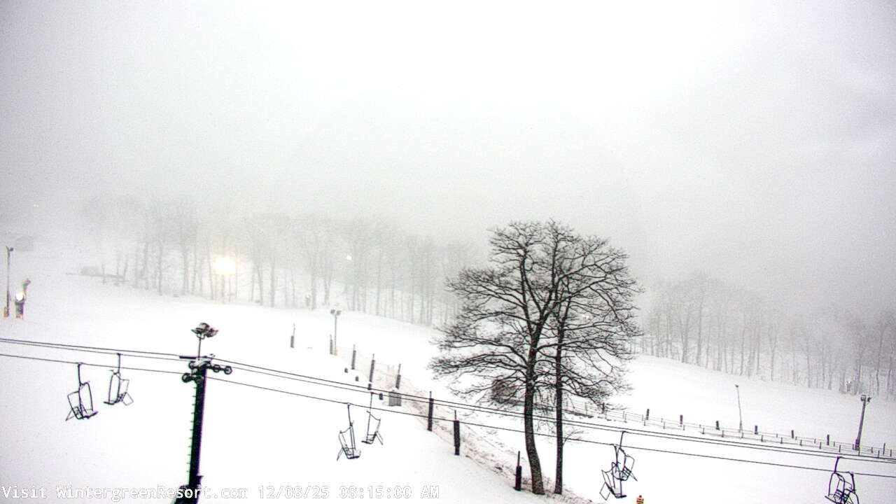 Thumbnail for current weather camera view from Wintergreen Mtn. at 3600 ft. elev. in Roseland, Virginia