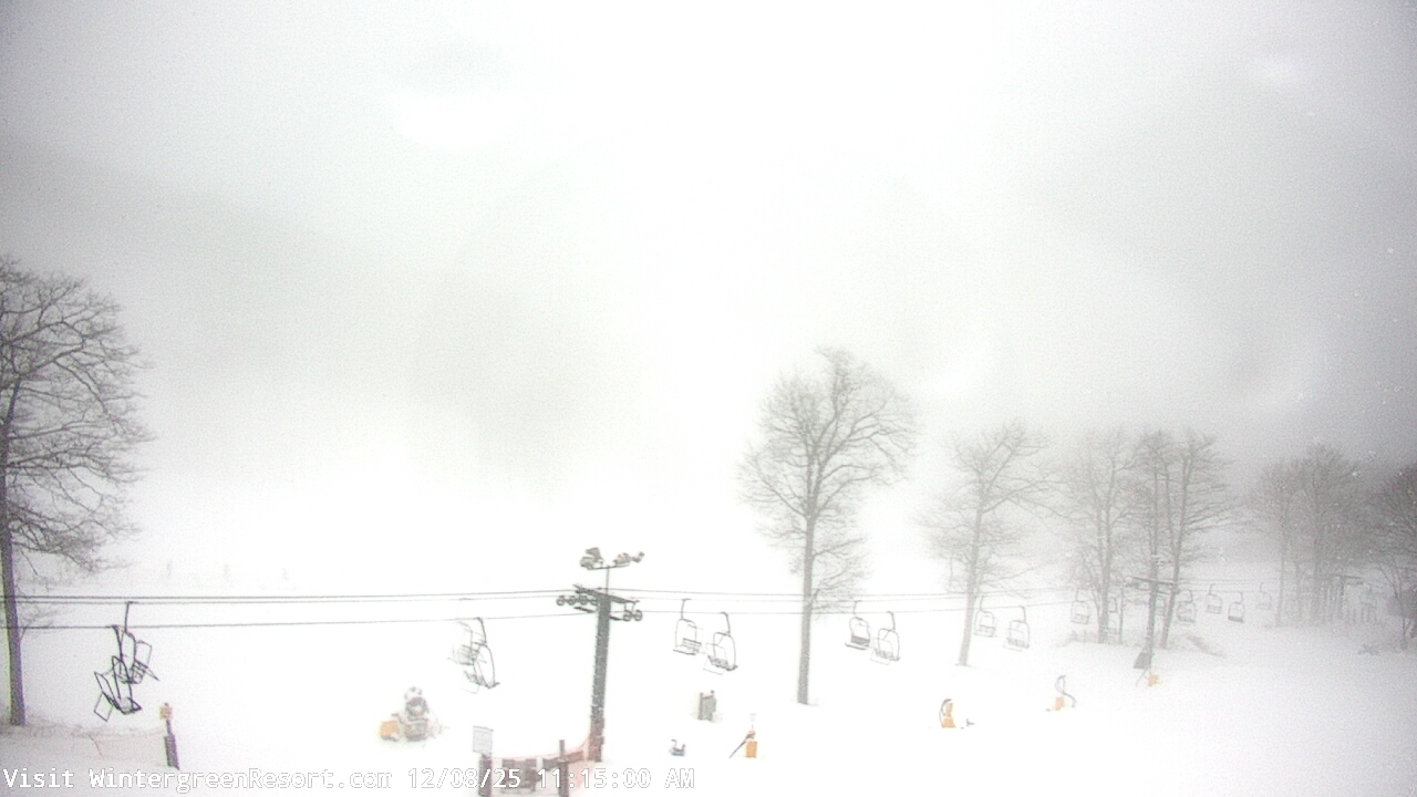 Thumbnail for current weather camera view from Wintergreen Mtn. at 3600 ft. elev. in Roseland, Virginia