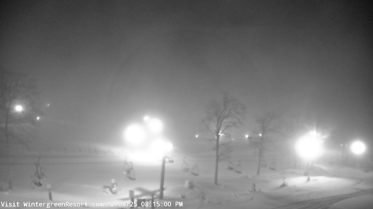 Thumbnail for current weather camera view from Wintergreen Mtn. at 3600 ft. elev. in Roseland, Virginia