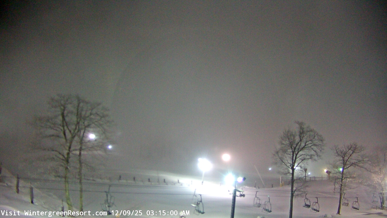 Thumbnail for current weather camera view from Wintergreen Mtn. at 3600 ft. elev. in Roseland, Virginia