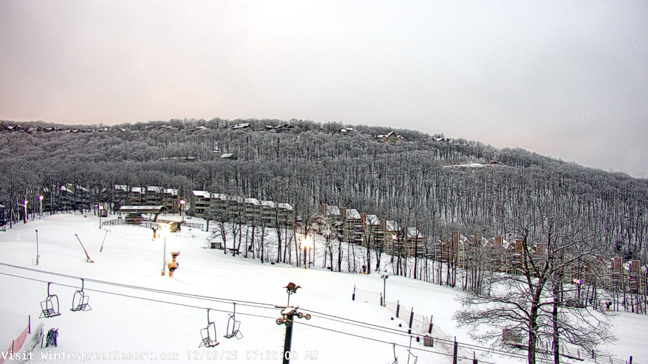 Thumbnail for current weather camera view from Wintergreen Mtn. at 3600 ft. elev. in Roseland, Virginia