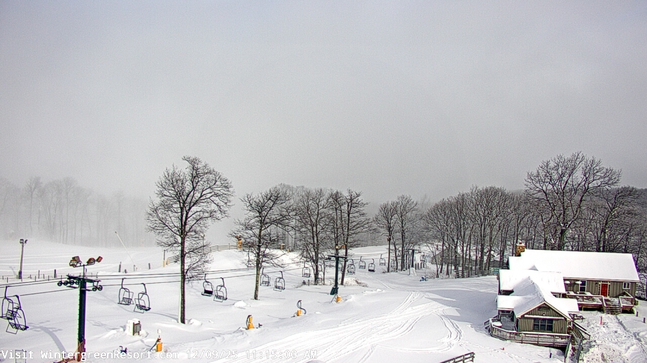 Thumbnail for current weather camera view from Wintergreen Mtn. at 3600 ft. elev. in Roseland, Virginia