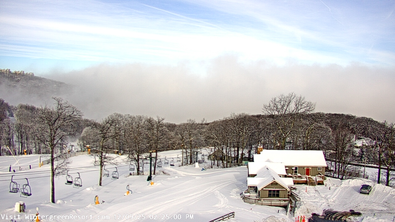 Thumbnail for current weather camera view from Wintergreen Mtn. at 3600 ft. elev. in Roseland, Virginia