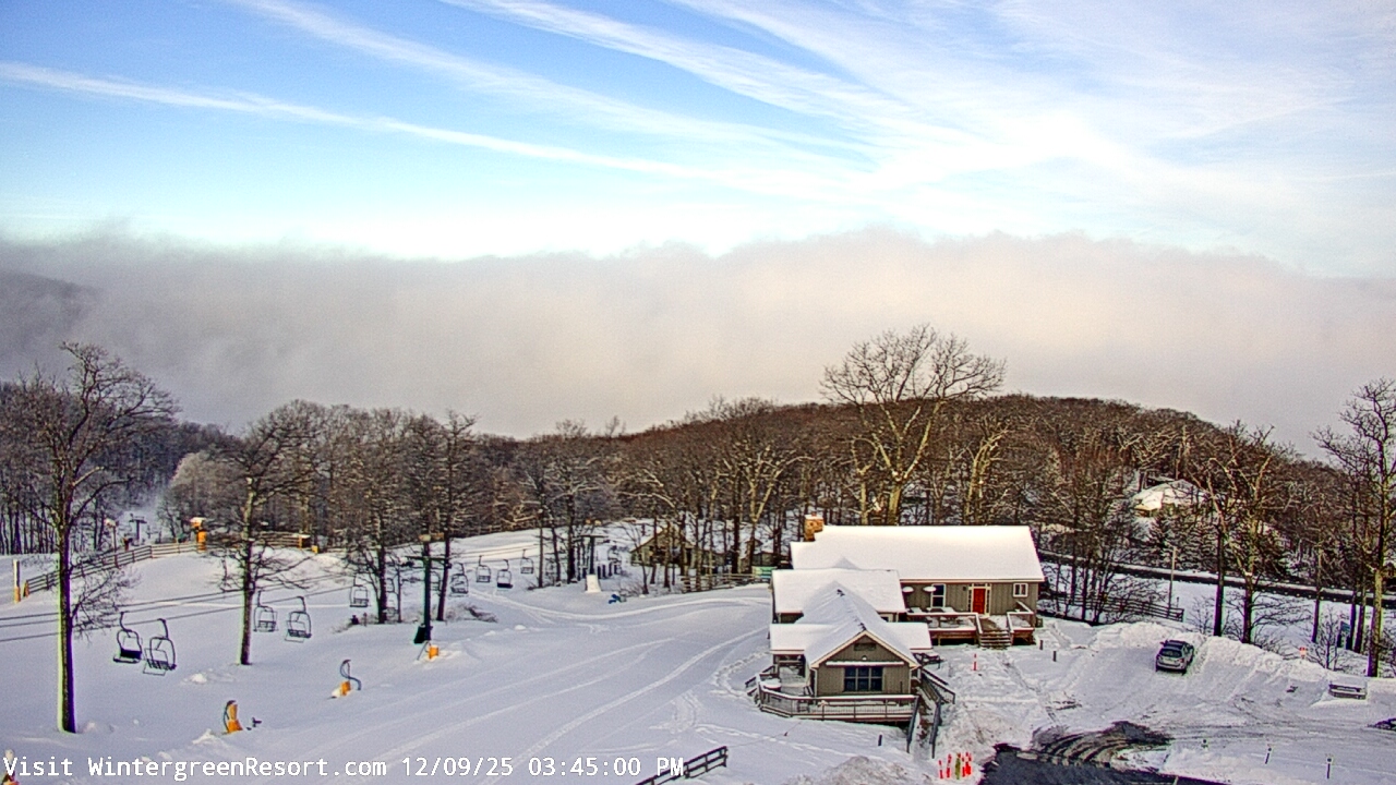 Thumbnail for current weather camera view from Wintergreen Mtn. at 3600 ft. elev. in Roseland, Virginia