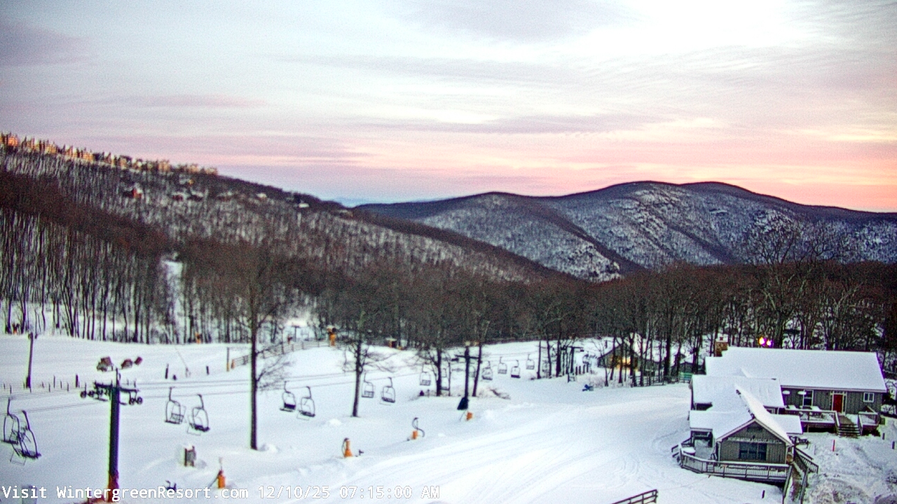 Thumbnail for current weather camera view from Wintergreen Mtn. at 3600 ft. elev. in Roseland, Virginia
