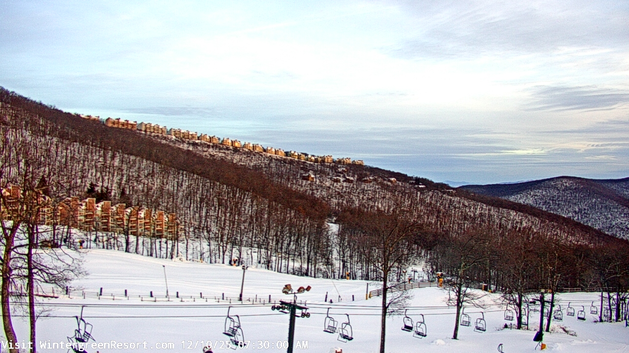 Thumbnail for current weather camera view from Wintergreen Mtn. at 3600 ft. elev. in Roseland, Virginia