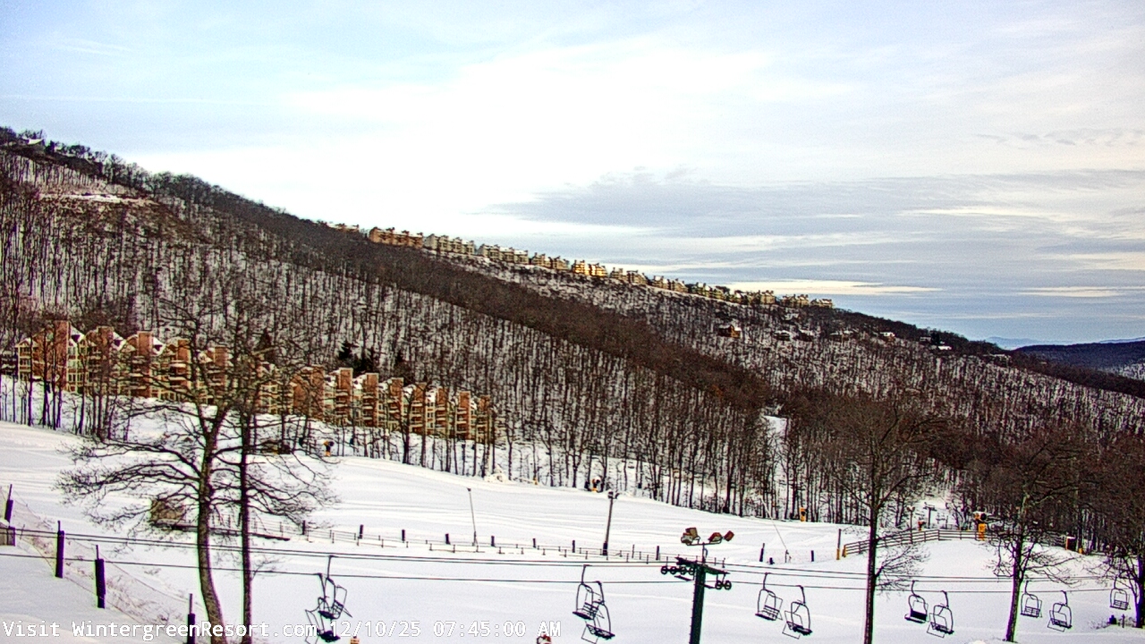 Thumbnail for current weather camera view from Wintergreen Mtn. at 3600 ft. elev. in Roseland, Virginia