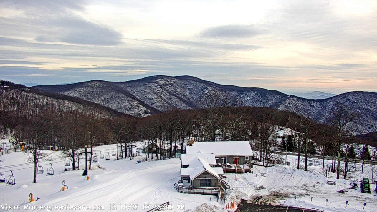 Thumbnail for current weather camera view from Wintergreen Mtn. at 3600 ft. elev. in Roseland, Virginia