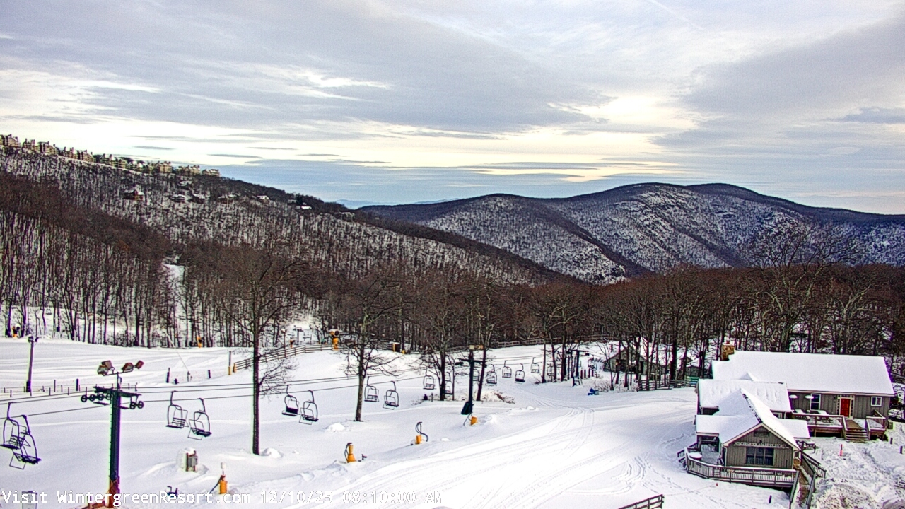 Thumbnail for current weather camera view from Wintergreen Mtn. at 3600 ft. elev. in Roseland, Virginia