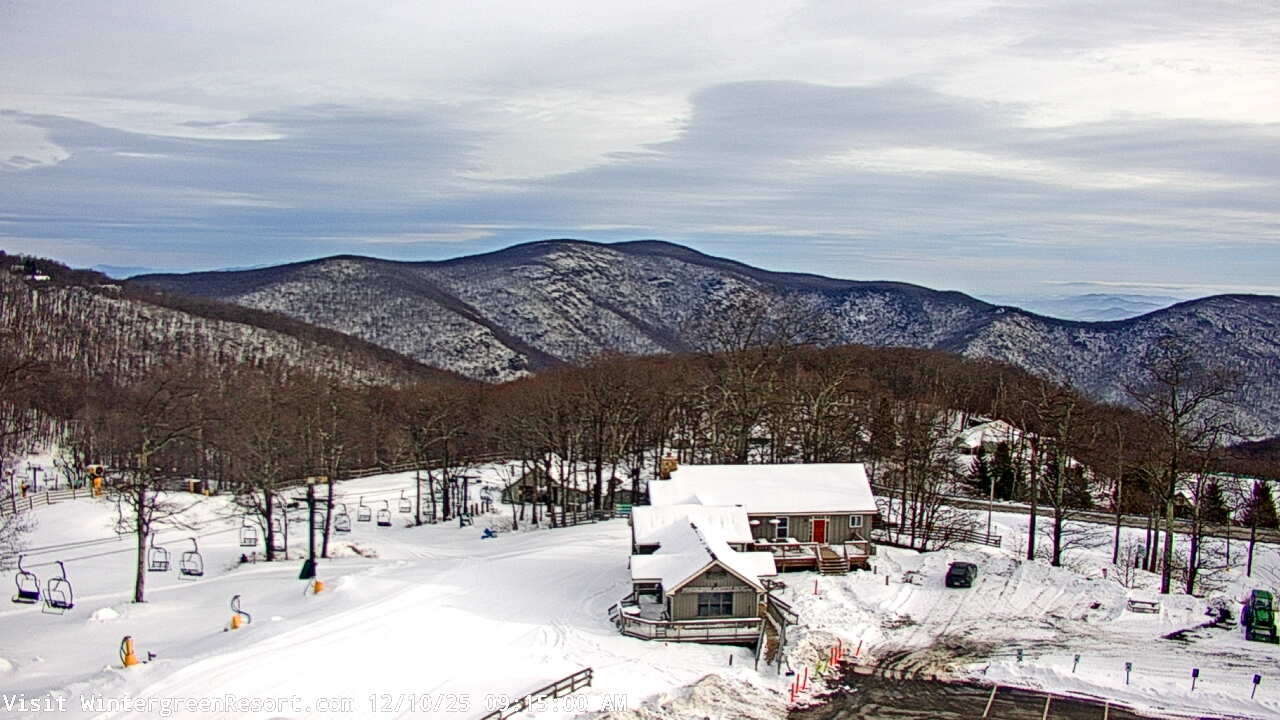 Thumbnail for current weather camera view from Wintergreen Mtn. at 3600 ft. elev. in Roseland, Virginia