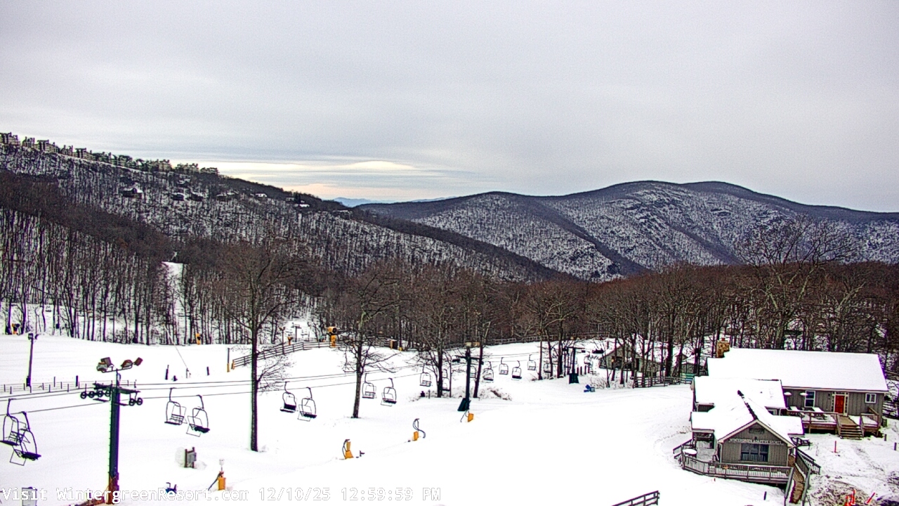Thumbnail for current weather camera view from Wintergreen Mtn. at 3600 ft. elev. in Roseland, Virginia